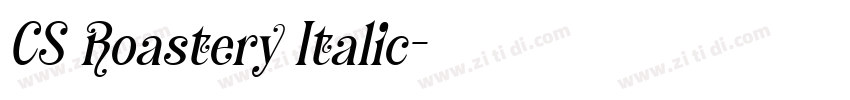 CS Roastery Italic字体转换